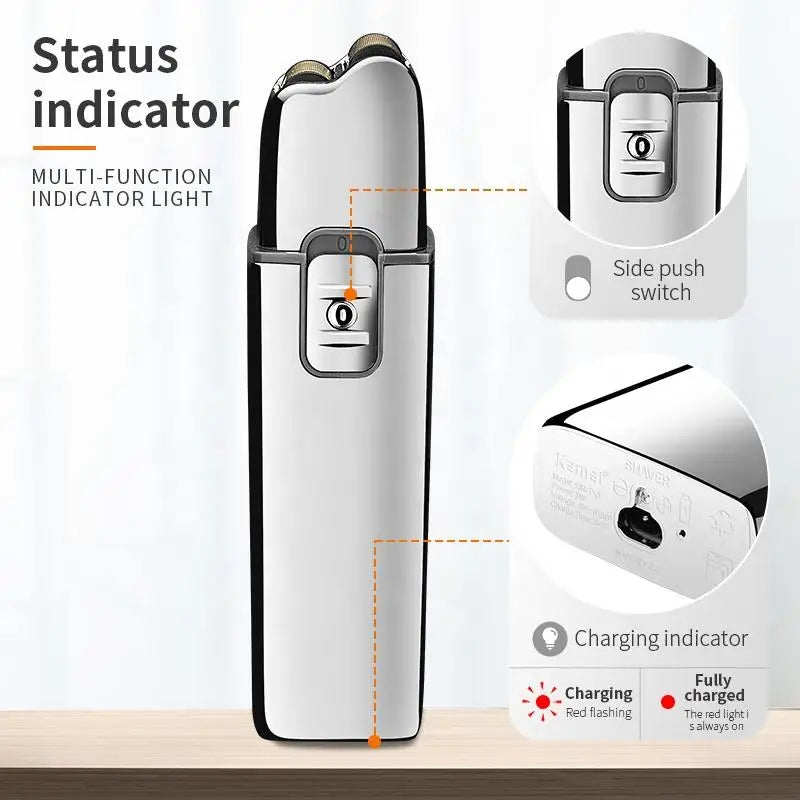 TX5 Pro Metal Electric Shaver for Men – Rechargeable Razor