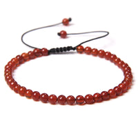 4MM Natural Stone Beaded Bracelet – Adjustable Unisex Quartz