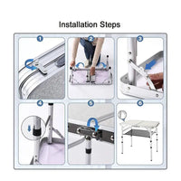 Aluminum Camping Table 3 Height Adjustable Portable