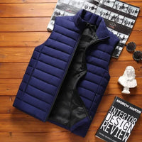 Men’s Winter Cotton Padded Sleeveless Vest Jacket
