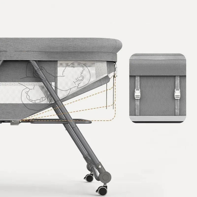 Sejoy 3 in 1 Rocking Crib Baby Bassinet Newborn Beside Sleeper Infant Sleeping Bed Convertible Anti-mosquito Foldable Portable