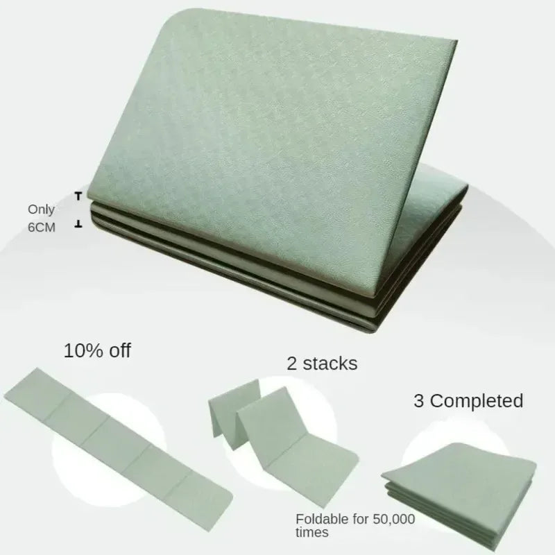 Foldable Eco-Friendly Yoga Mat – Non-Slip TPE 183×61cm