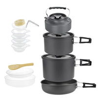 Camping Cookware Set Portable Pot & Pan for 1–7 Persons