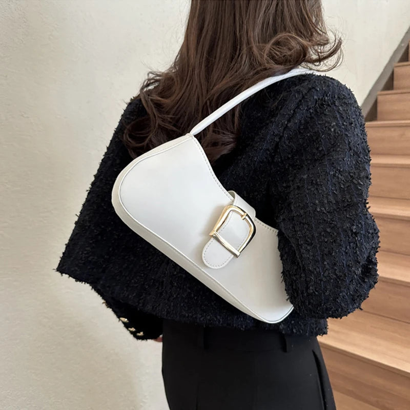 Women’s PU Leather Shoulder Bag – Vintage Soft Armpit Purse