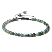 4MM Natural Stone Beaded Bracelet – Adjustable Unisex Quartz