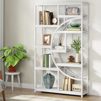 Tribesigns Bookshelf Industrial 5 Tier Etagere Bookcase, Freestanding Tall Bookshelves Display Shelf Storage Organizer