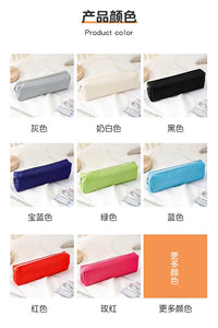Simple Pencil Case School Supplies Pencil Cases Solid Color School Stationery Pencil Pouch Back To School