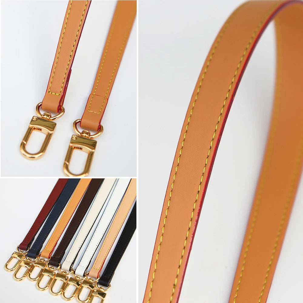 56cm Leather Bag Strap with Golden Buckle – Replacement Belt