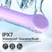 Heated Silicone Facial Cleansing Brush – 5 Speed Rechargeable