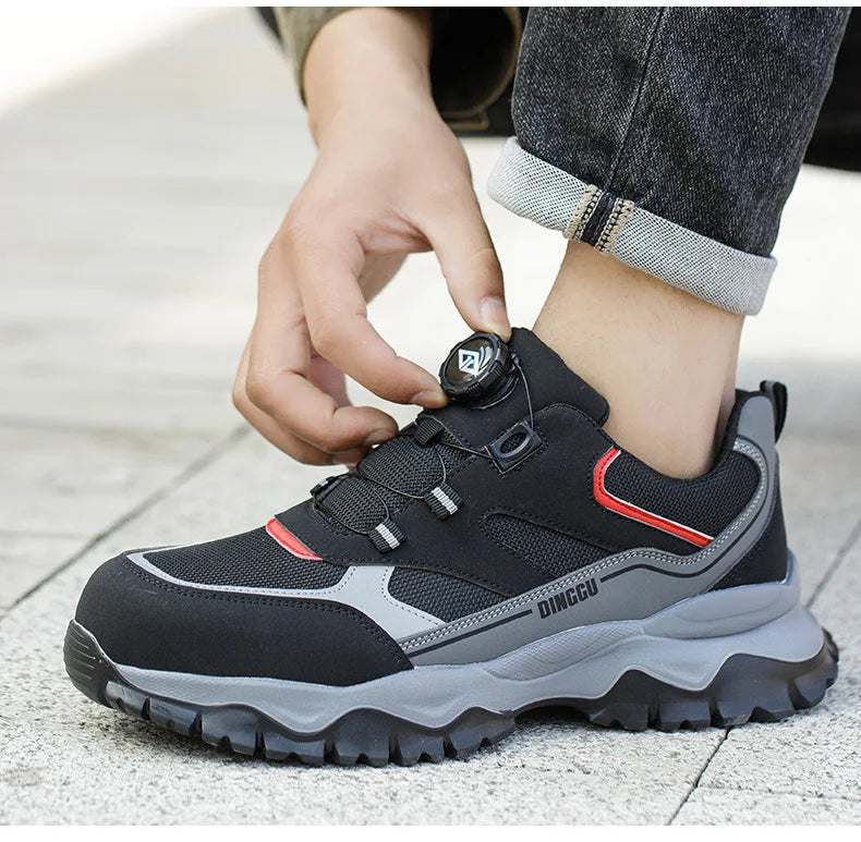Men’s Steel Toe Safety Sneakers Anti-Smash Work Shoes