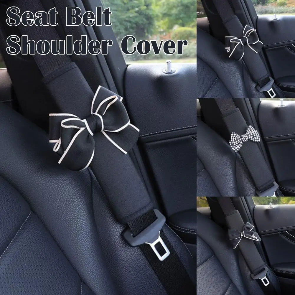 Cute Bow Tie Seat Belt Cover Comfort Shoulder Pad