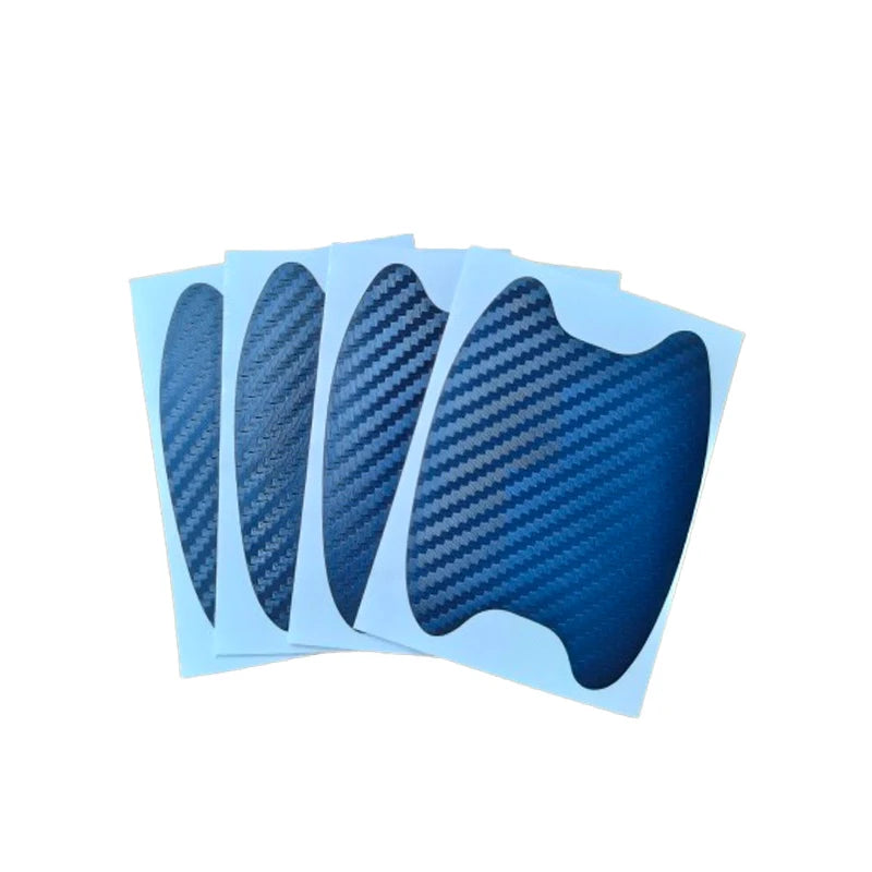4Pcs Car Door Handle Protective Film Carbon Fiber Stickers