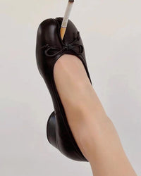 Women’s Split Toe Leather Pumps – Square Toe Heels