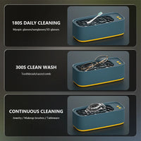 Ultrasonic High-frequency Vibration Cleaners 3 Gear 360 Degree Cleaning Machine Timing for Jewelry/Pacifier/Makeup Tool/Eyeglass