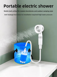 Outdoor Portable Shower Gadget Construction Site Dormitory Camping Simple Mobile Shower Wireless Shower Rechargeable Water Pump