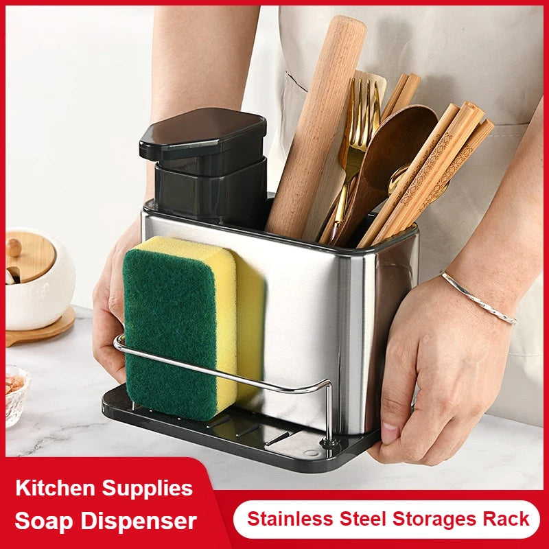 Stainless Steel Soap & Dishwashing Liquid Dispenser