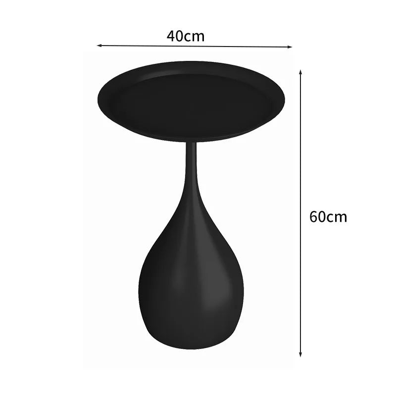 Simple Modern Wrought Iron Coffee Table Living Room Household Round Coffee Table Combination Creative Small Apartment Side Table