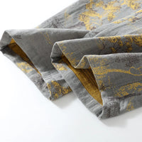 Men’s Cotton Kimono Pajama Robe – Jacquard Print Loungewear