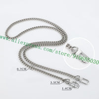 Polished Shine Stainless Metal Chain Shoulder Strap For Designer Lady Handbag Women Bag Purse Pochette Golden Silvery