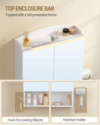Hzuaneri Bathroom Mirror Cabinet with LED Lighting