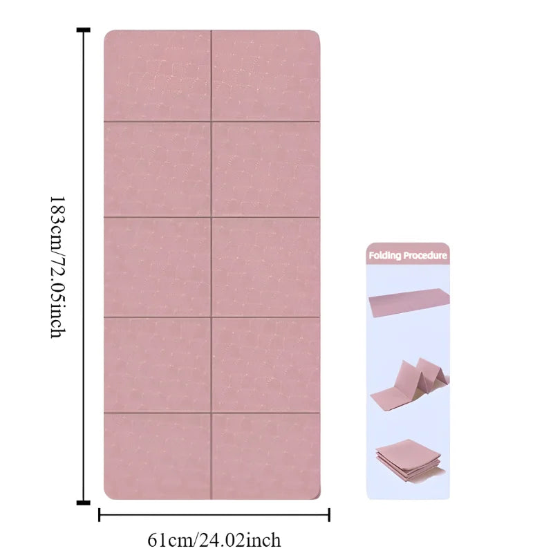 Eco-Friendly Foldable Yoga Mat for Travel & Fitness