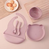 Kids 5PCS Silicone Feeding Set – BPA Free Dinnerware