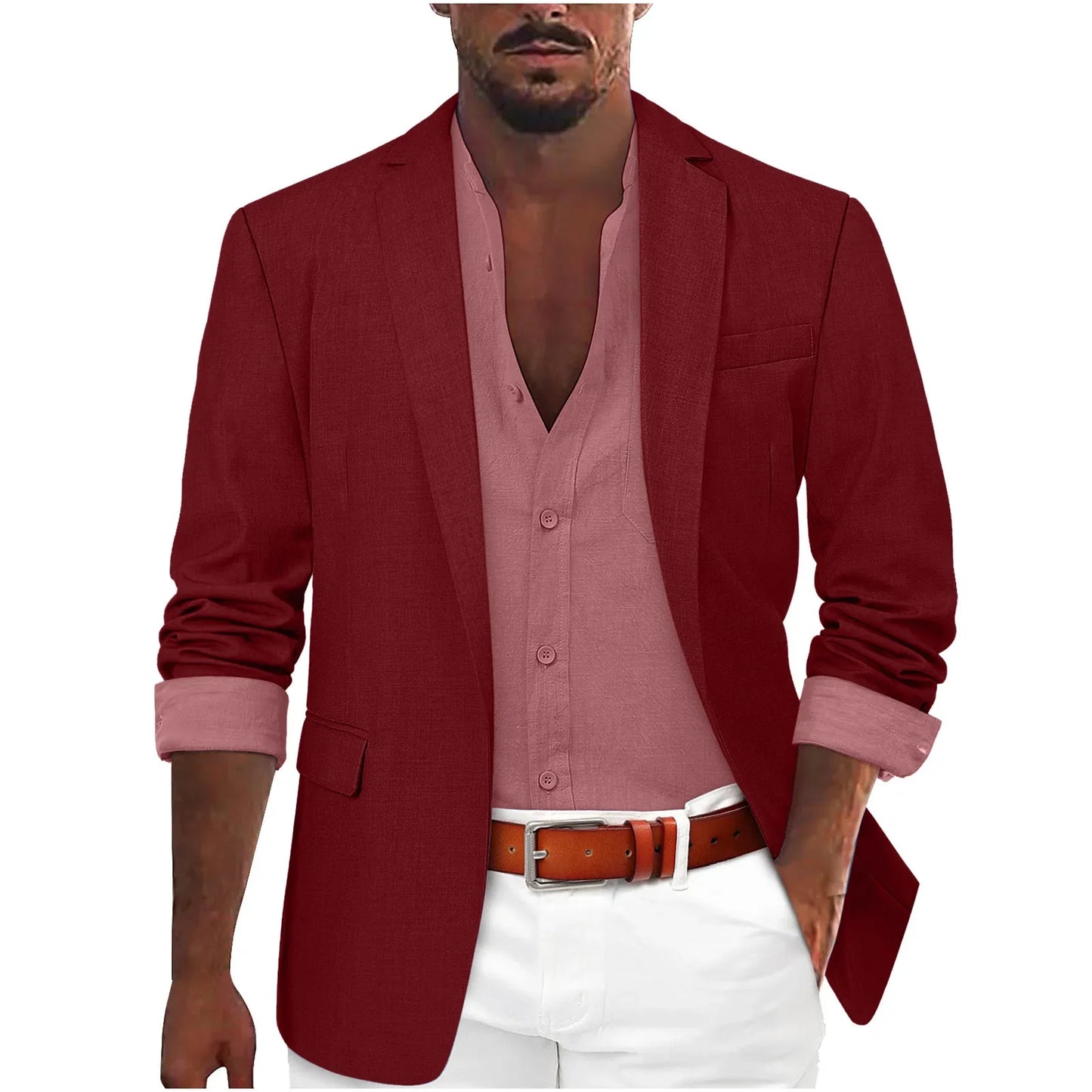 Men's Slim Fit Blazer – Casual Business Suit Jacket