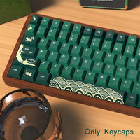 Animal Forest Green Cherry Profile Keycap Set ISO Layout