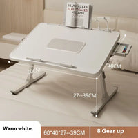 Modern Wooden Office Desk with Keyboard Shelf & Wheels