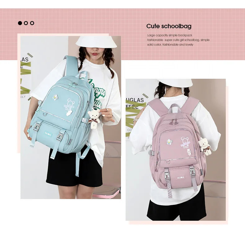 Children School Bags For Girls Large Schoolbag Kawaii Primary School Backpack Kids Book Bag Waterproof Laptop Travel Rucksack