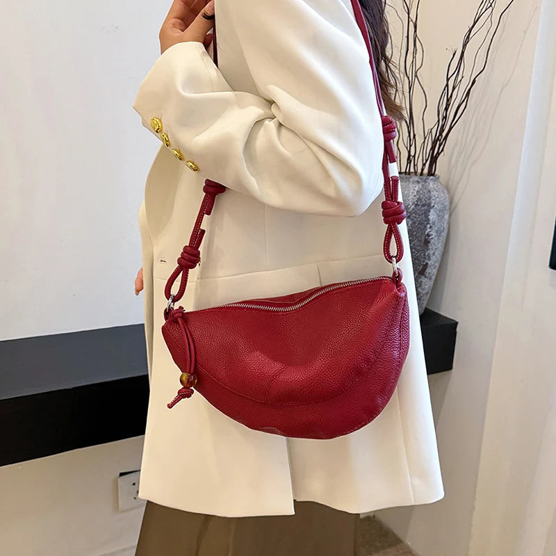 Women’s Genuine Cow Leather Crossbody Tote Shoulder Bag