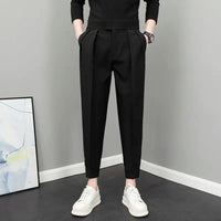 Men High Waist Casual Loose Spring Summer Pants