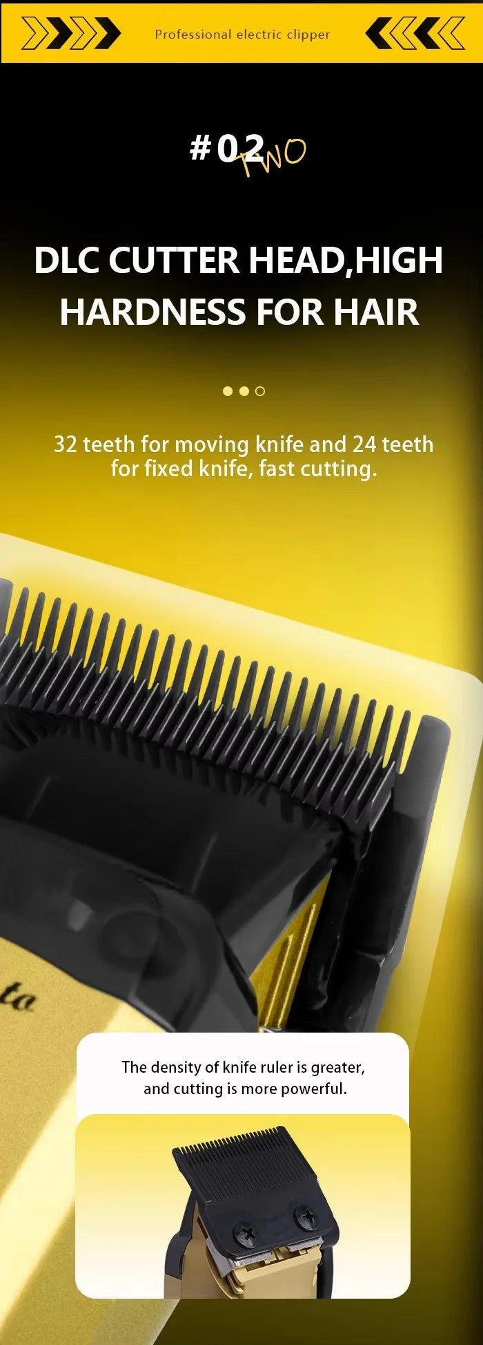 Professional Hair Clipper 11500 RPM Rechargeable KM-90-4