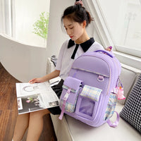 2025 New - Style Schoolbag for Primary School Girls, Suitable for Grades 1, 3 to 6, Child-Friendly, Load-Reducing and Spine