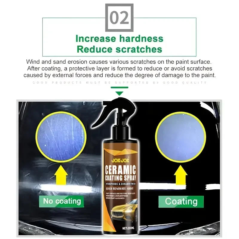 200ml Car Ceramic Coating Spray – Hydrophobic Protection