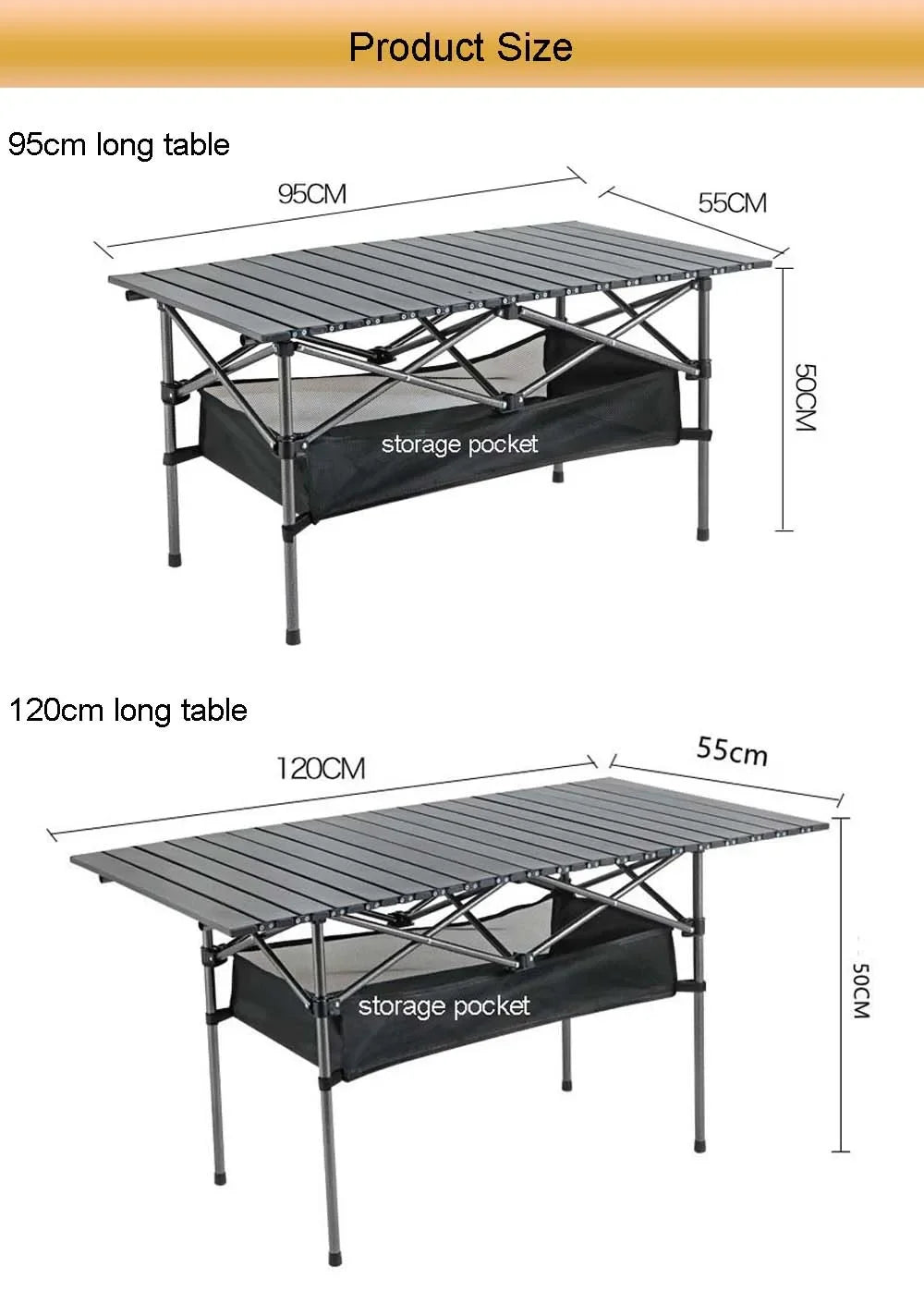 Portable Folding Camping Table for Outdoor BBQ & Picnic