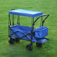 Foldable Camping Cart with Awning & Table
