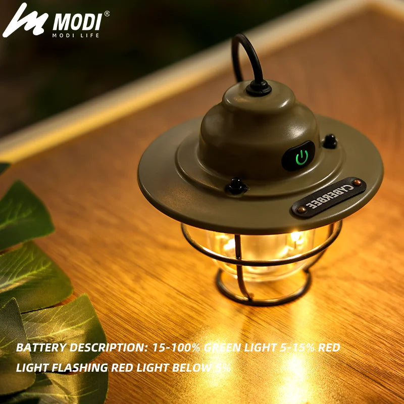 Modern Outdoor Camping Lamp – Dimmable Rechargeable Lantern