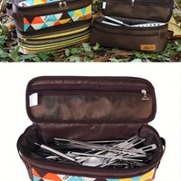 Camping Cooking Utensils Storage Bag Portable BBQ Travel Kitchen Toolkit