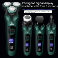 LED Digital Electric Shaver with Trimmer & Nose Hair