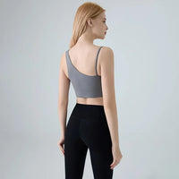 Sports Bra for Women, Shock-absorbing and Anti Sagging Bra, Worn Externally with Chest Cushion, Sloping Shoulder, Fitness Dance