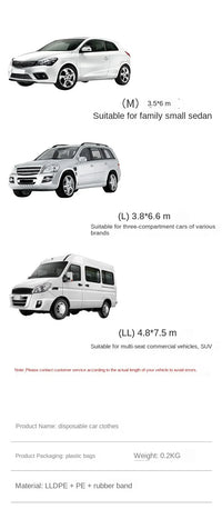 Disposable Car Dust Cover –Waterproof Sunshade Coat