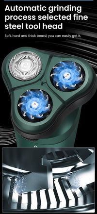 LED Digital Electric Shaver with Trimmer & Nose Hair