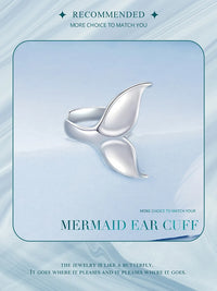 Bamoer 925 Silver Mermaid & Starfish Ocean Hoop Earrings