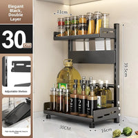 Multi-Layer Kitchen Storage Rack Carbon Steel for Spices and Tools