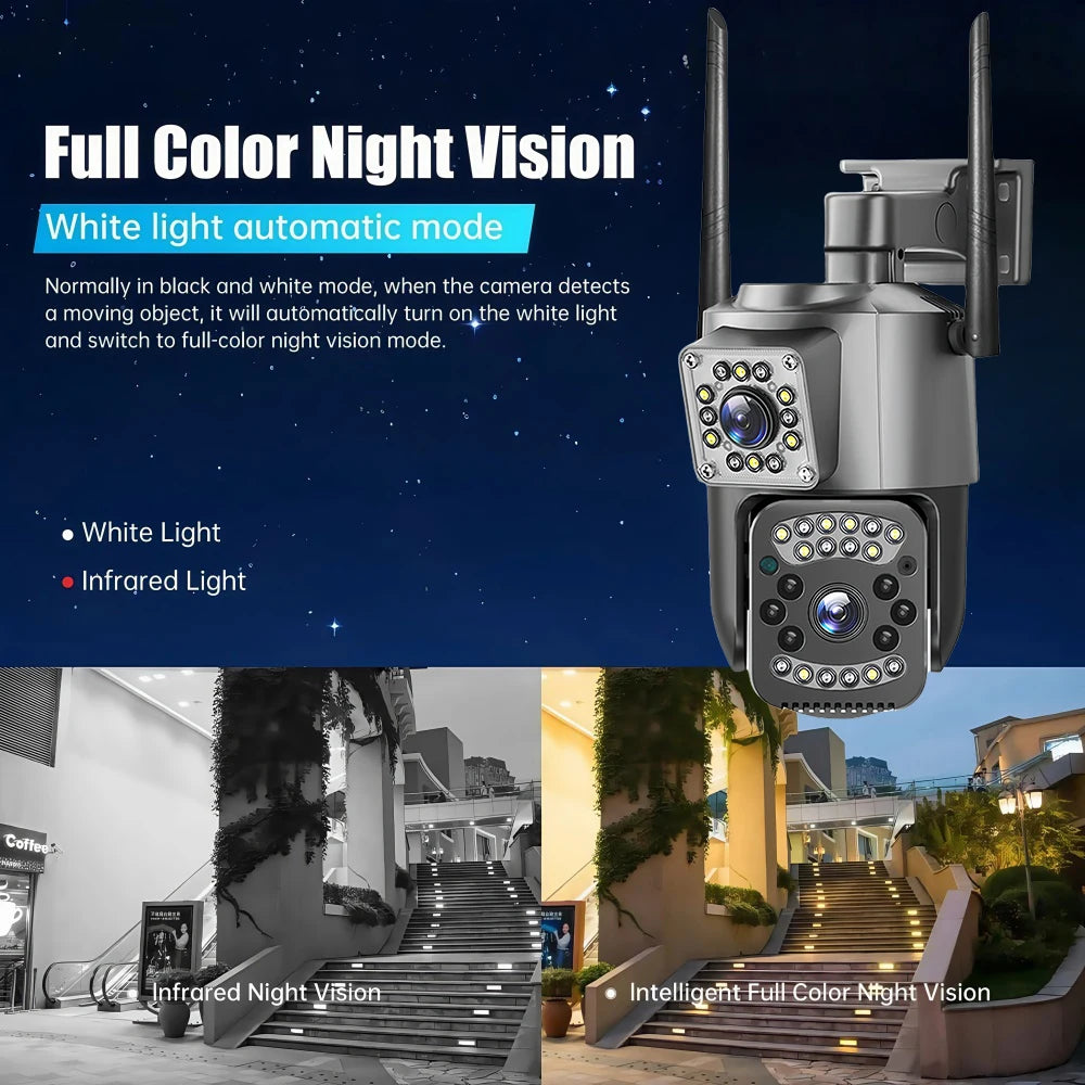8MP 4G Dual Lens Outdoor CCTV Security Camera