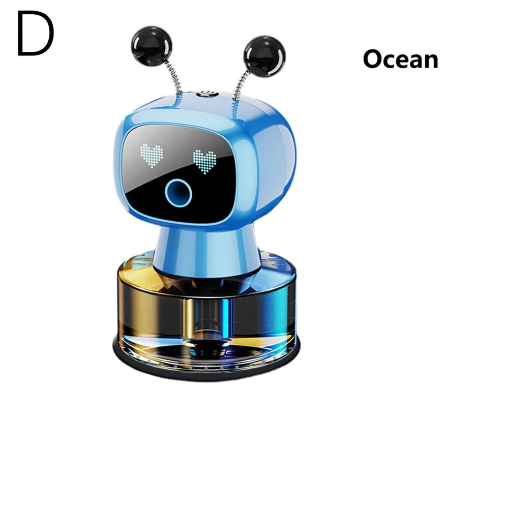 Smart Rechargeable Car Air Freshener,Automatic Aromatherapy Diffuser With Robotic Design,Auto-Spray&Ignition Sensing,Car Decor