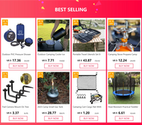 Camping Trash Can Folding Portable Bin with Zipper Lid