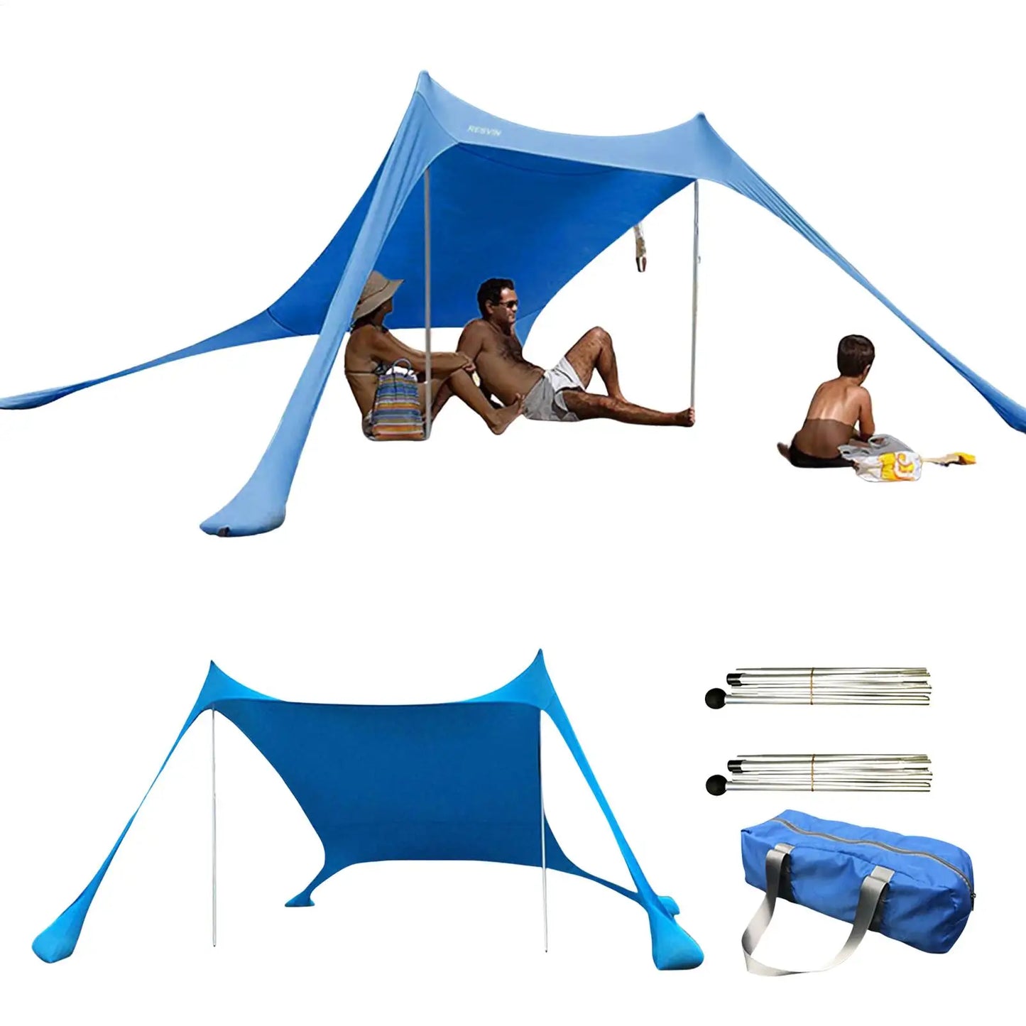 Camping Beach Canopy Tent 1-3 Person UV Sunshade Shelter