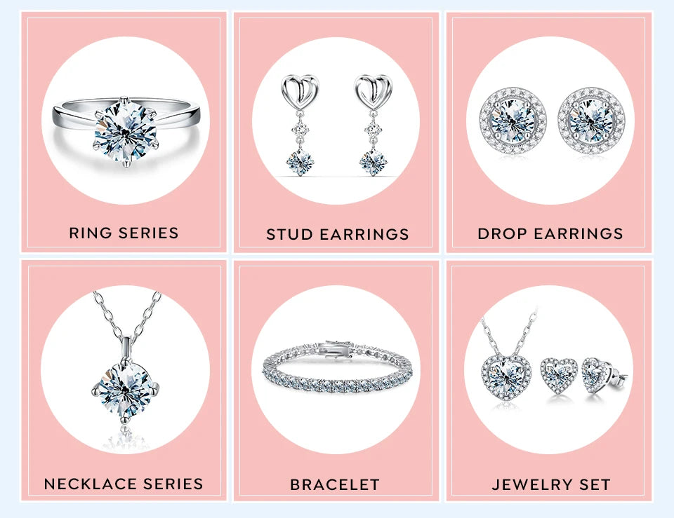 Moissanite Drop Earrings – 925 Sterling Silver